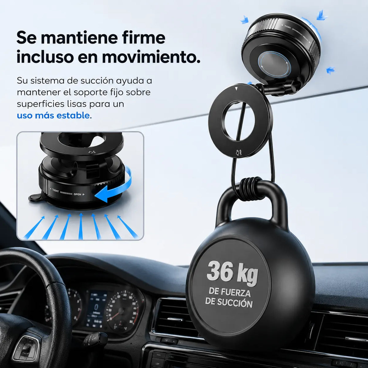 Soporte Magnético 360 Pro™ - Mantén tu celular firme donde más lo necesites