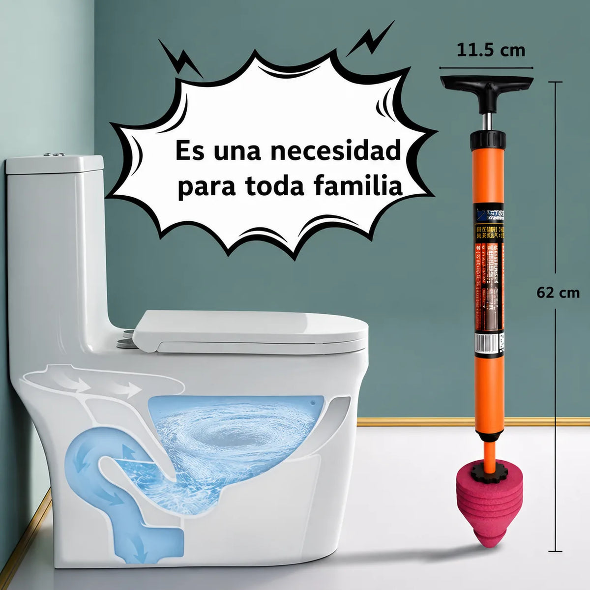 TurboDestapa™ - Destapa obstrucciones difíciles sin llamar al gasfíter