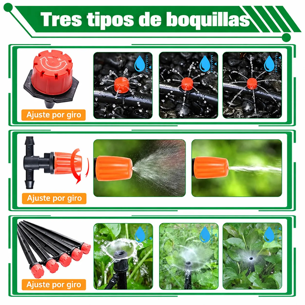Kit de Riego Fácil 63 Piezas - Riega tus plantas con menos esfuerzo y menos desperdicio de agua