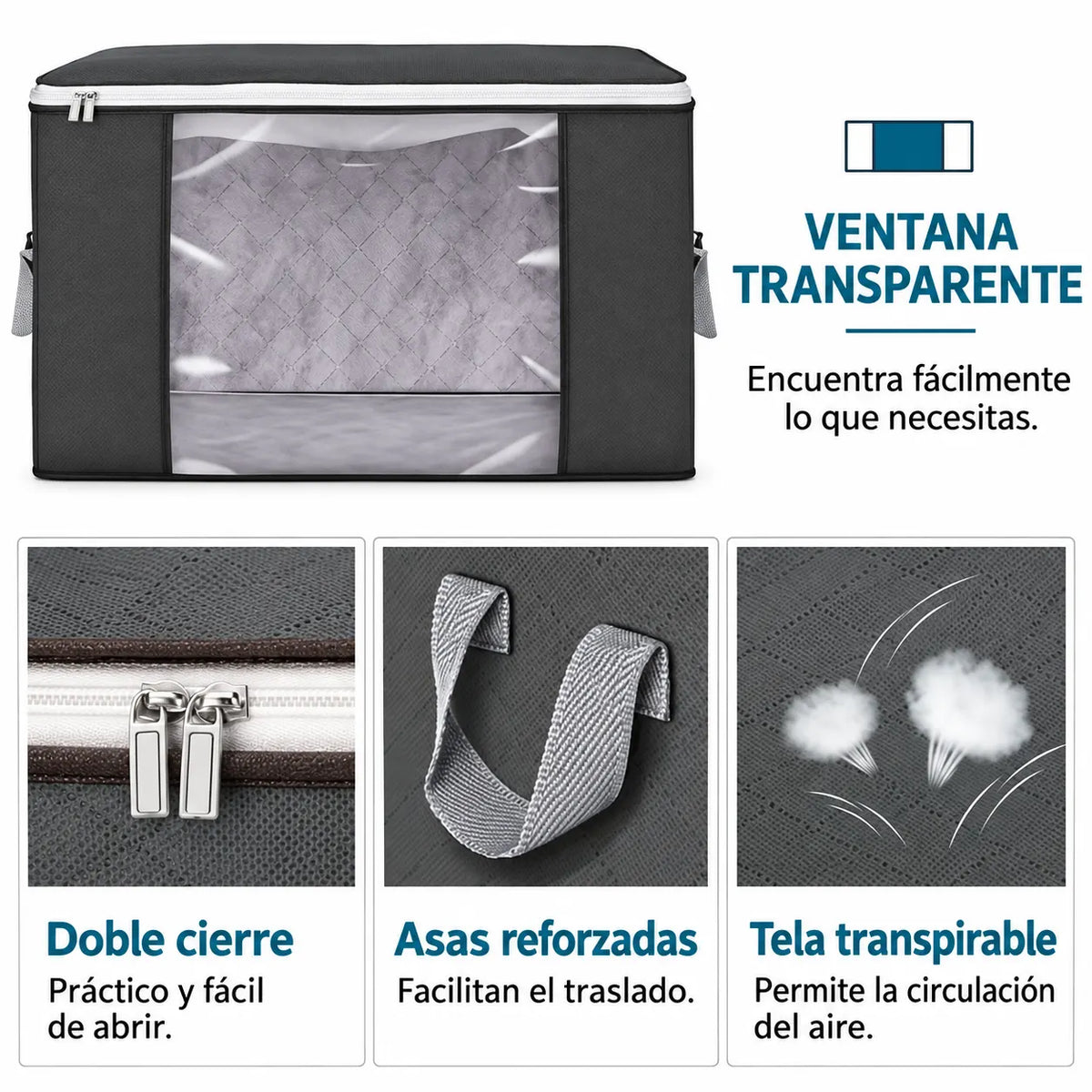 BoxFold™ pack 3 - Organiza tu ropa y frazadas para mantener tu clóset más ordenado.