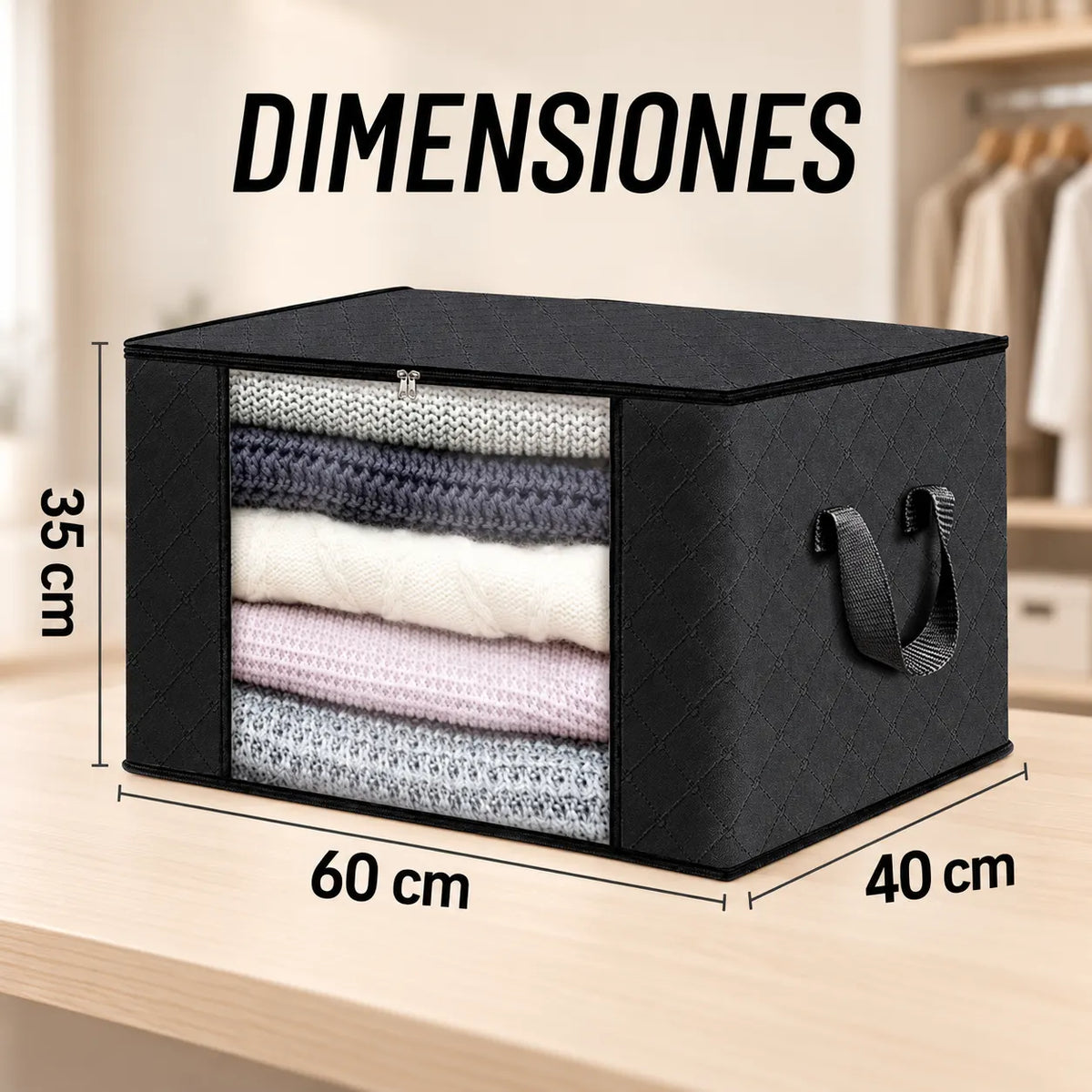 BoxFold™ pack 3 - Organiza tu ropa y frazadas para mantener tu clóset más ordenado.