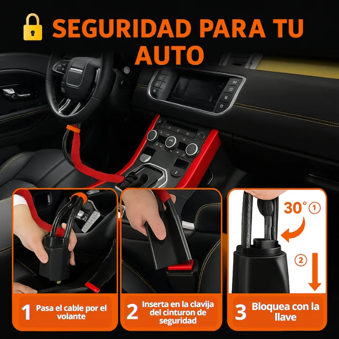 IronDrive -Tu auto 100% protegido de robos con el bloqueo de volante al cinturón