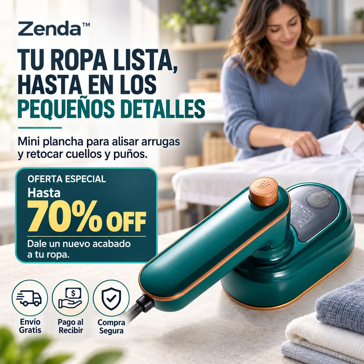 Zenda - Alisa las arrugas y cuida los detalles de tu ropa al viajar