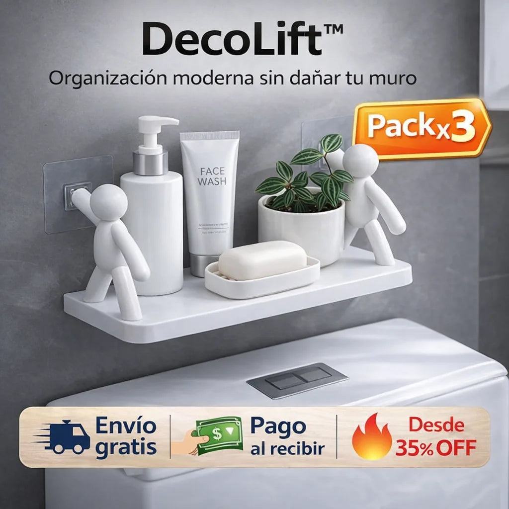 DecoLift™ Pack x3 - Organización moderna sin dañar tu muro