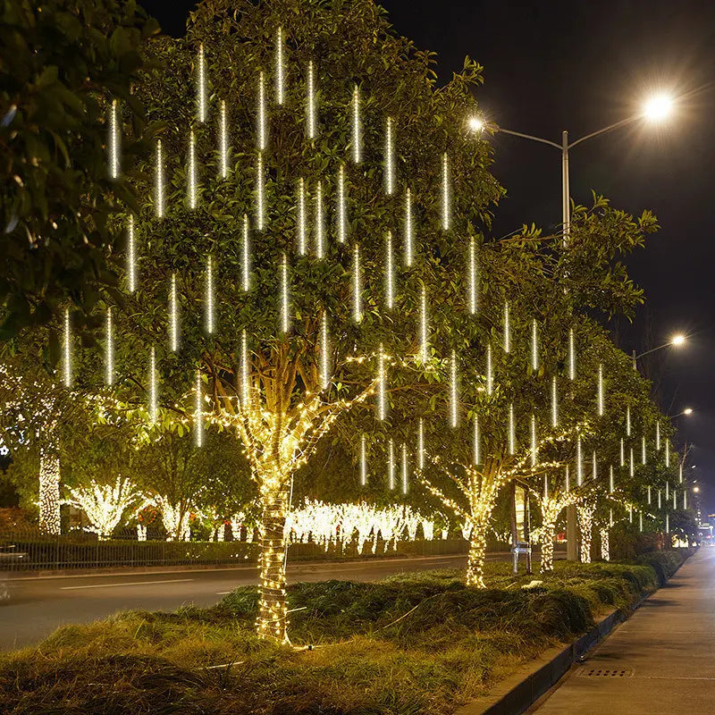 Luces Solares LED Lluvia de Meteoritos - Haz que tu casa destaque esta Navidad con una decoración que sorprende
