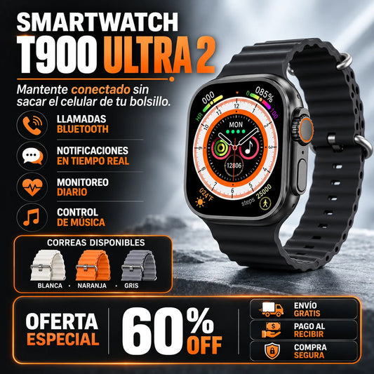 Smart Watch T900 Ultra 2™ - Mantente conectado sin sacar el celular de tu bolsillo.